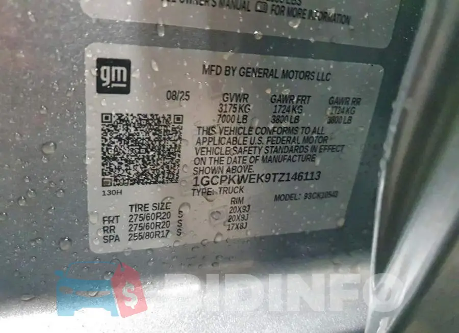 1GCPKWEK9TZ146113 Photo# 12