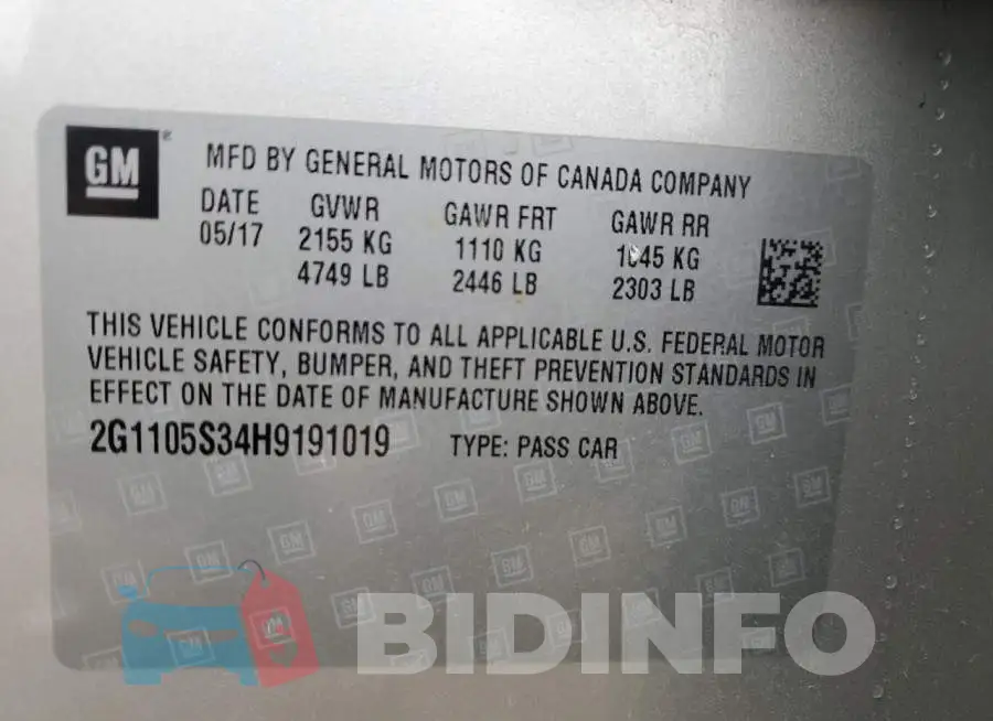 2G1105S34H9191019 Photo# 12