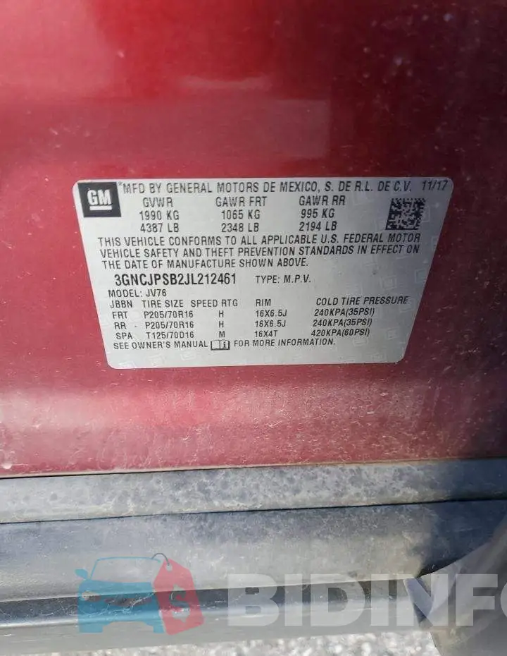 3GNCJPSB2JL212461 Photo# 14
