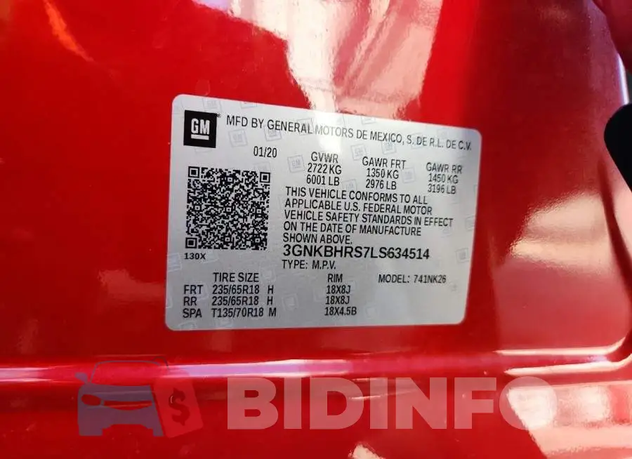 3GNKBHRS7LS634514 Photo# 12
