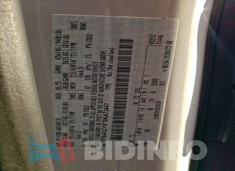 1FBAX2Y87SKA73447 Photo# 13