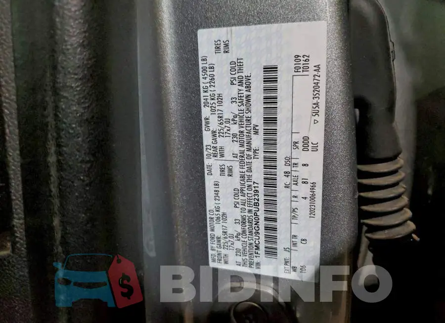 1FMCU9GN0PUB23917 Photo# 13