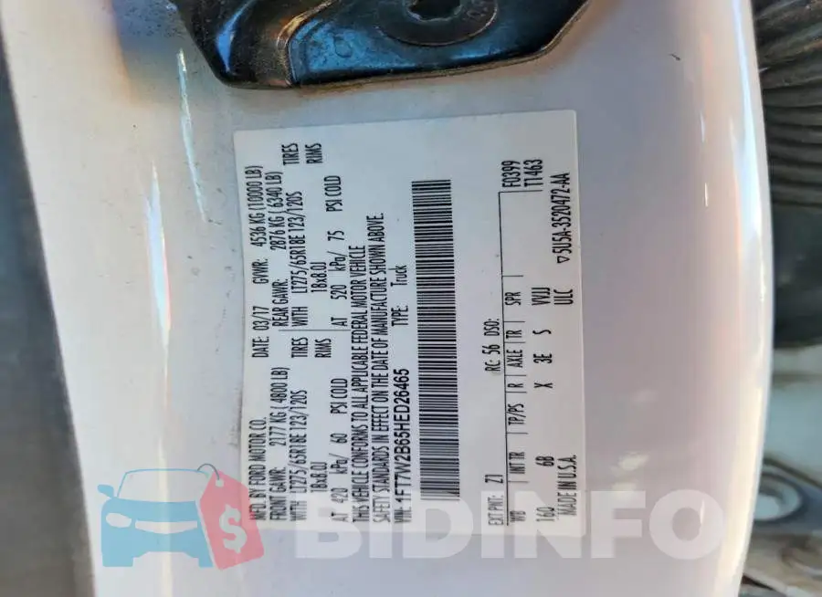 1FT7W2B65HED26465 Photo# 11