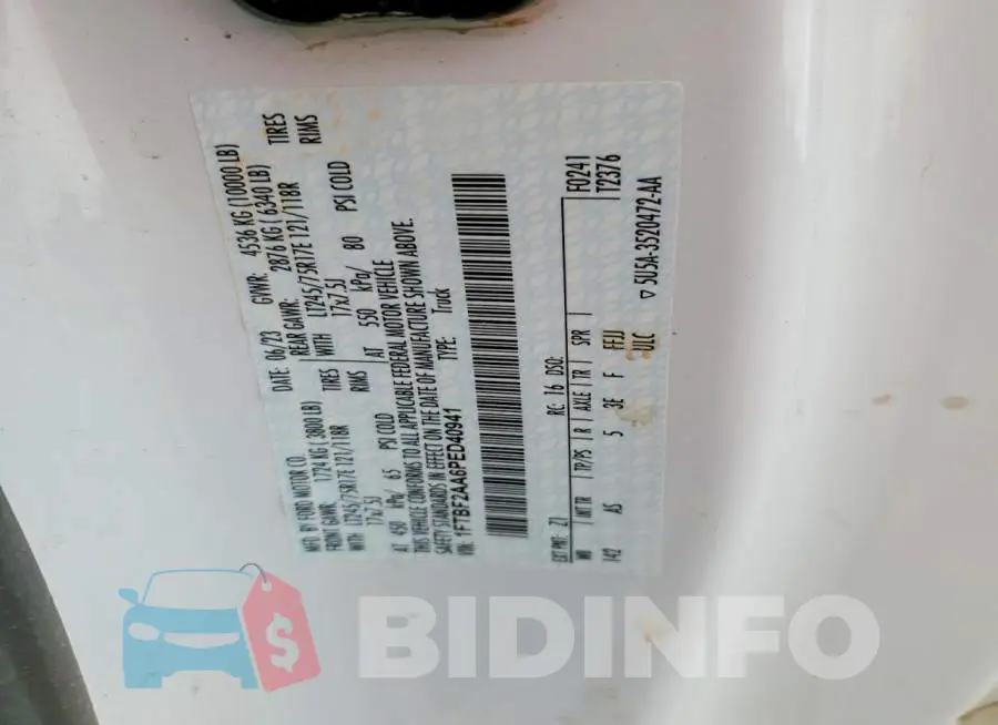 1FTBF2AA6PED40941 Photo# 12
