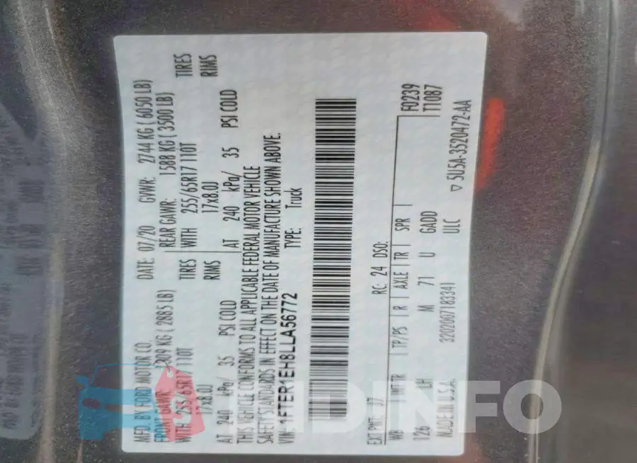 1FTER1EH8LLA56772 Photo# 12
