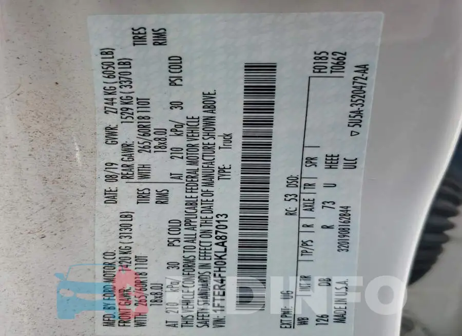 1FTER4FH0KLA87013 Photo# 12