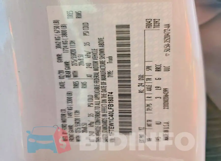 1FTEW1C40LFB18074 Photo# 13