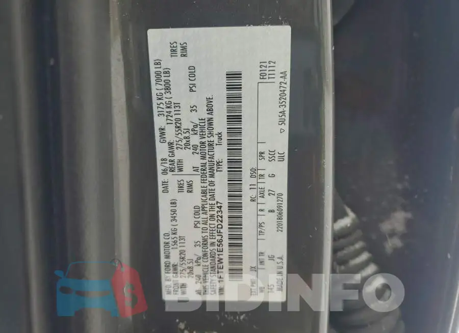 1FTEW1E56JFD22347 Photo# 12