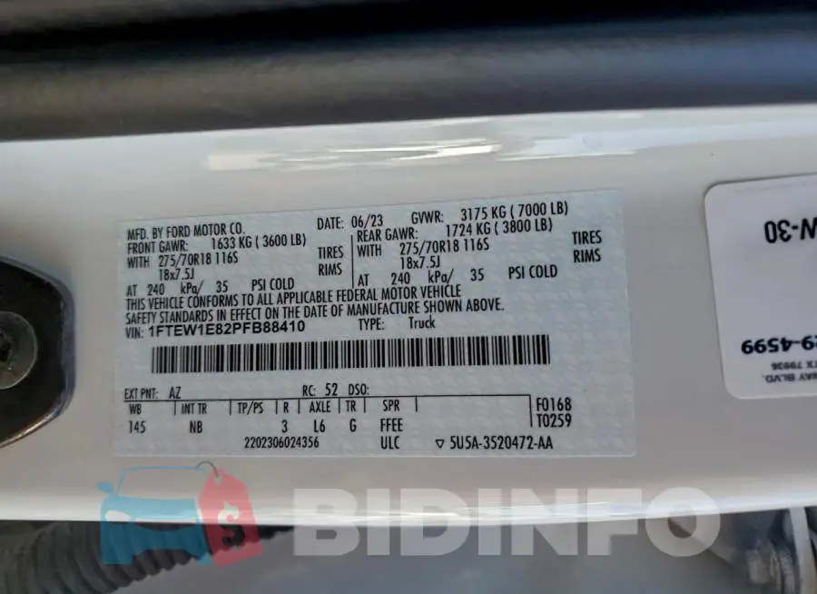 1FTEW1E82PFB88410 Photo# 12