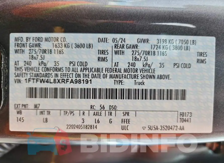 1FTFW4L8XRFA98191 Photo# 12