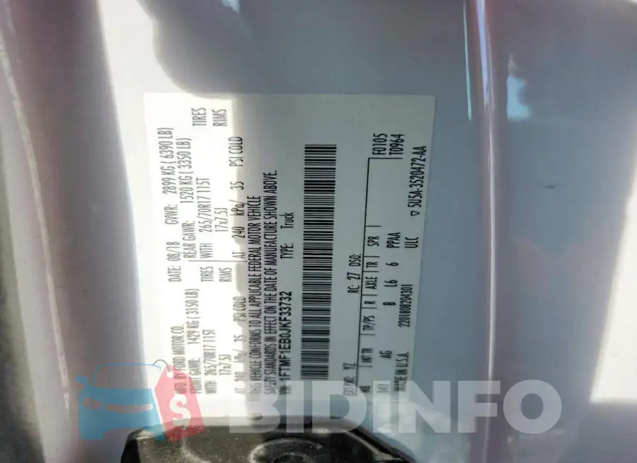 1FTMF1EB0JKF33732 Photo# 12