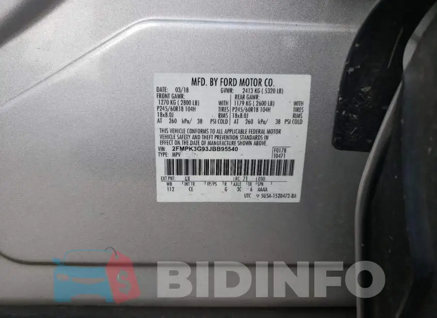 2FMPK3G93JBB95540 Photo# 13