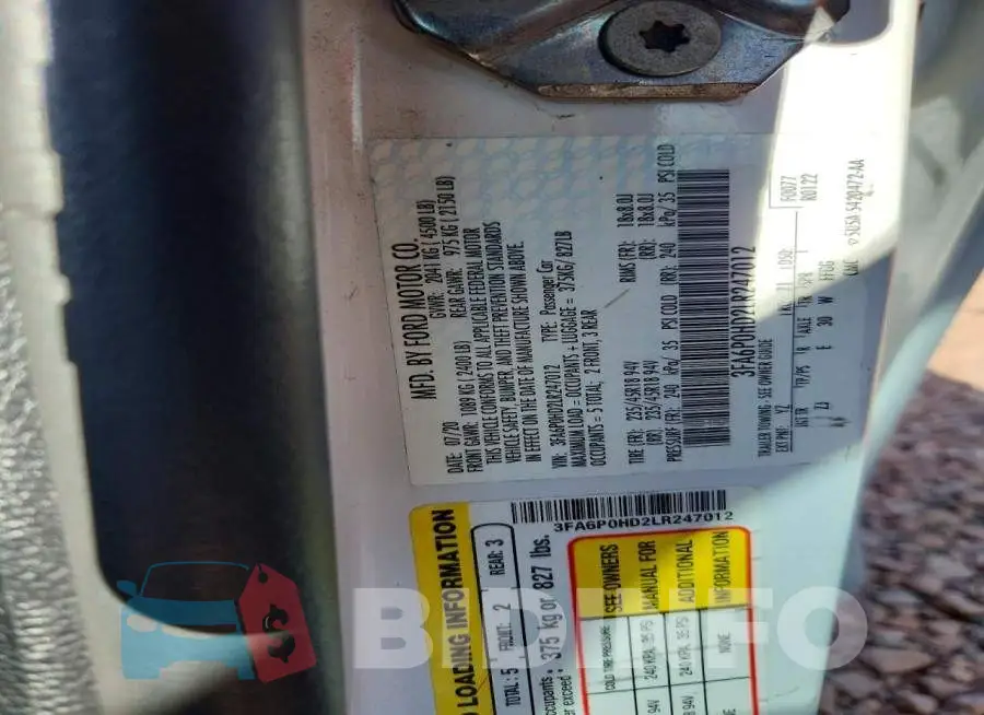 3FA6P0HD2LR247012 Photo# 12