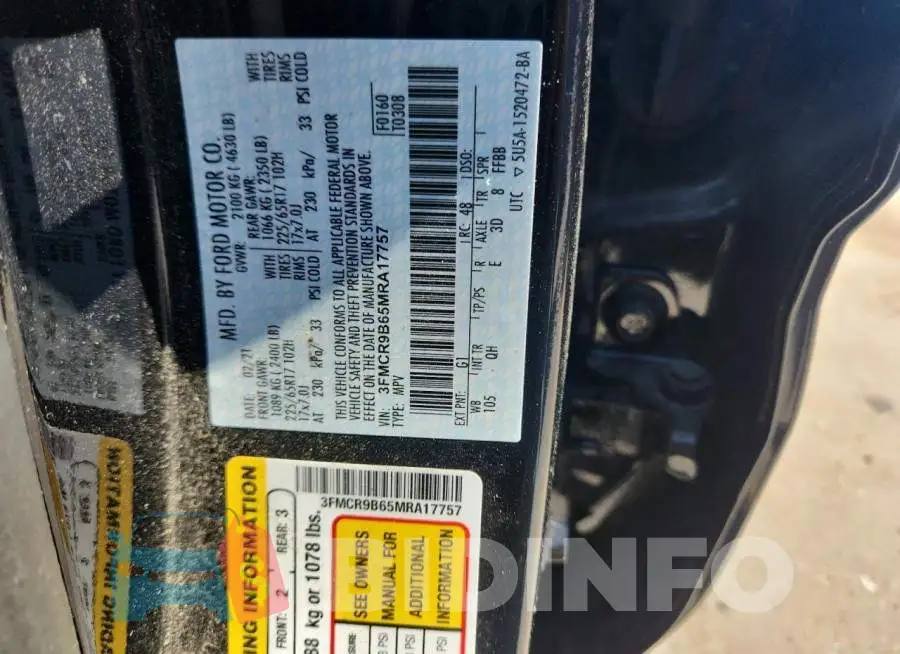3FMCR9B65MRA17757 Photo# 14