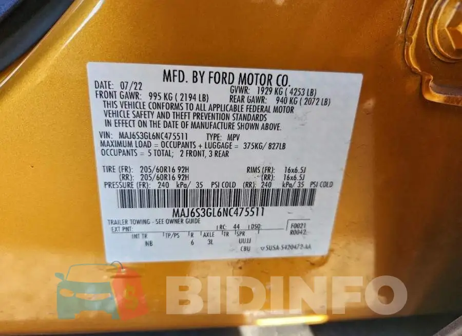 MAJ6S3GL6NC475511 Photo# 14