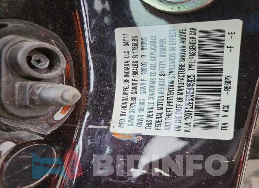 19XFC2E55HE045925 Photo# 13