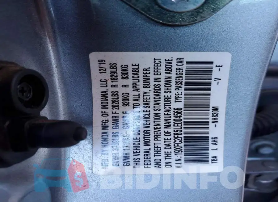 19XFC2F85LE004566 Photo# 12
