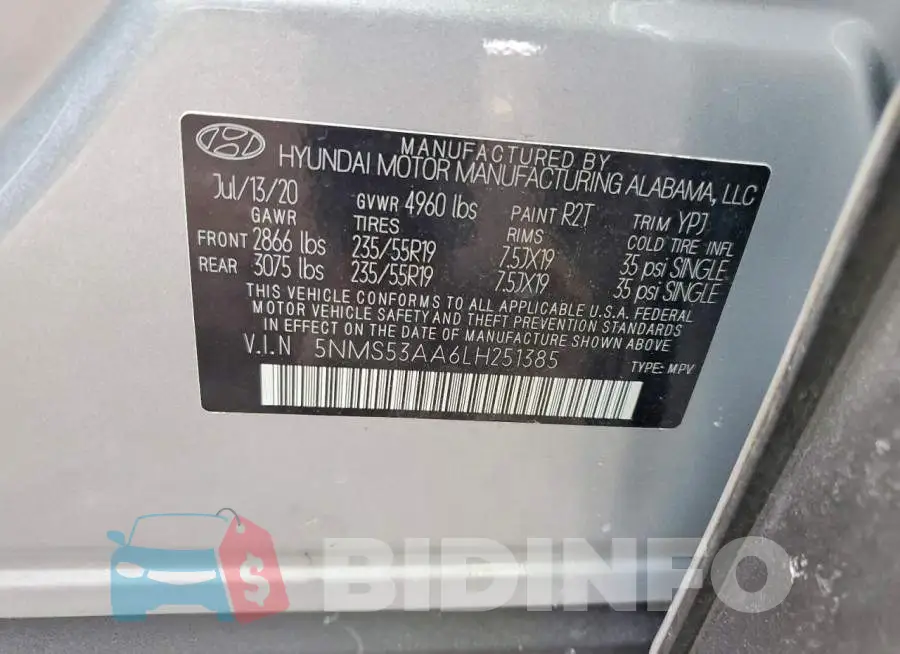 5NMS53AA6LH251385 Photo# 13