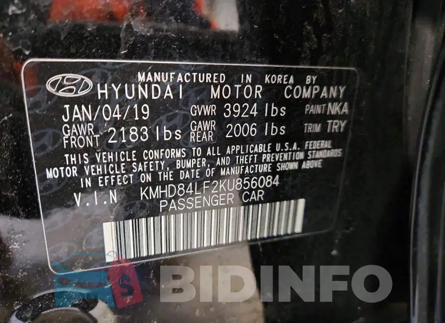 KMHD84LF2KU856084 Photo# 12