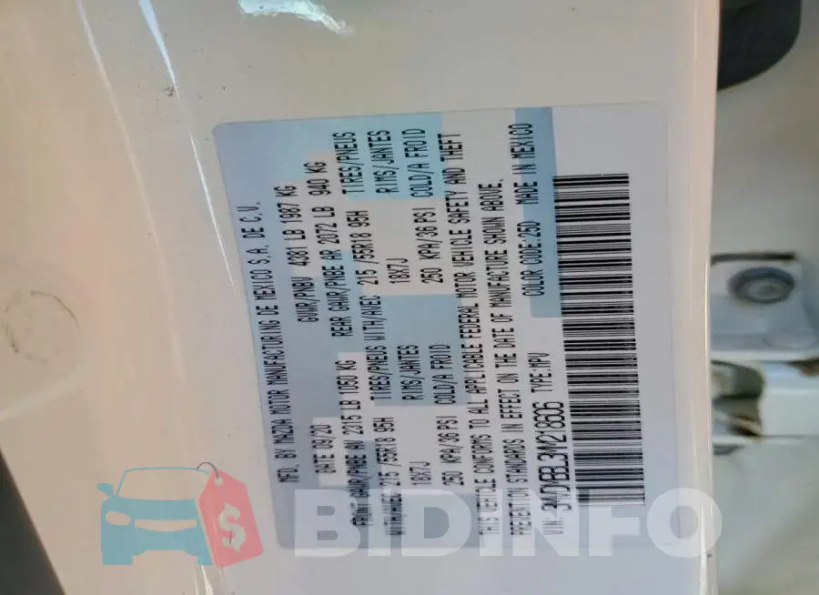 3MVDMBBL3MM218606 Photo# 14