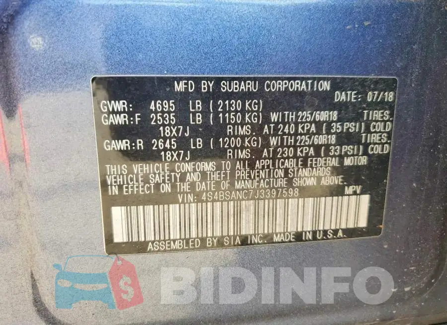 4S4BSANC7J3397598 Photo# 14