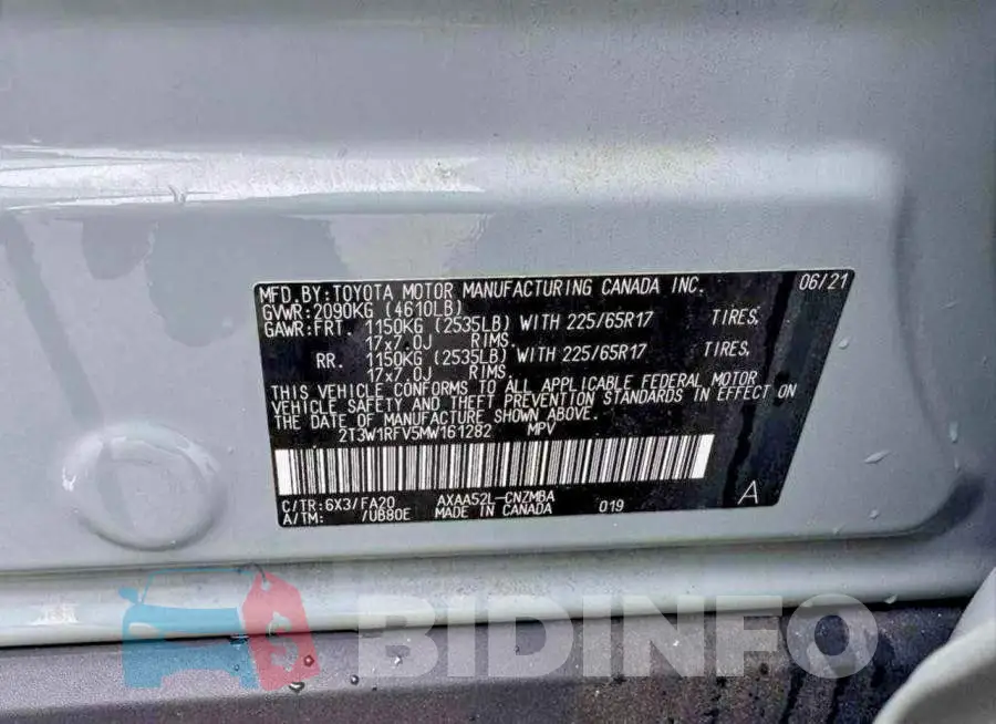 2T3W1RFV5MW161282 Photo# 10