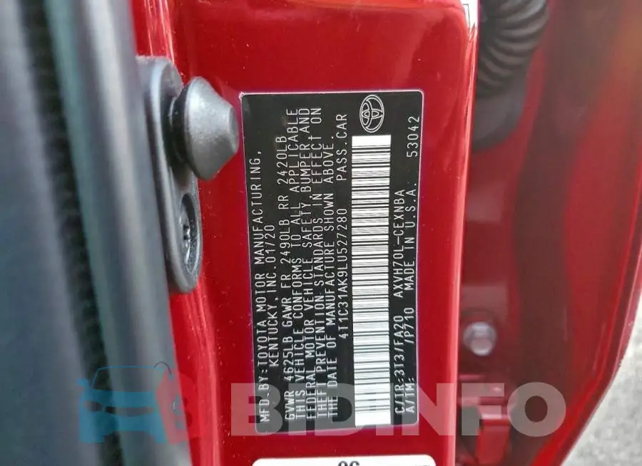 4T1C31AK9LU527280 Photo# 12