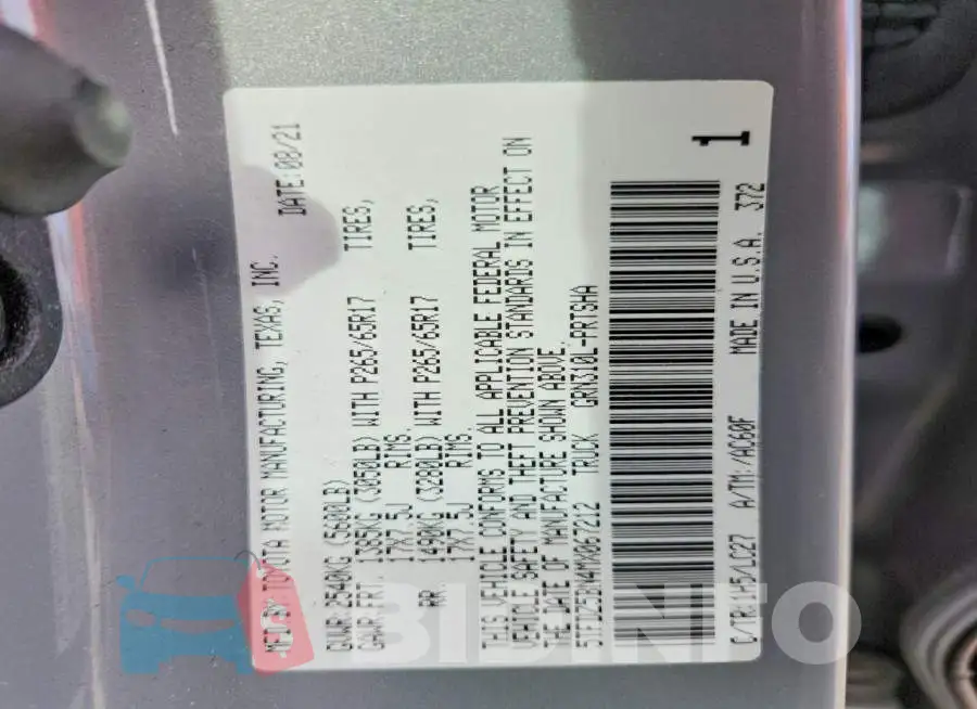 5TFDZ5BN4MX067212 Photo# 12