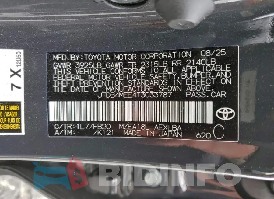 JTDB4MEE4T3033787 Photo# 12