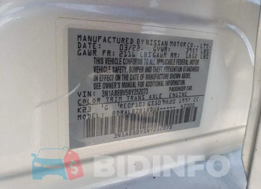 3N1AB8BV5NY252073 Photo# 13