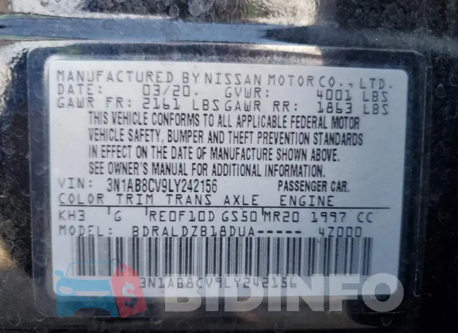 3N1AB8CV9LY242156 Photo# 13