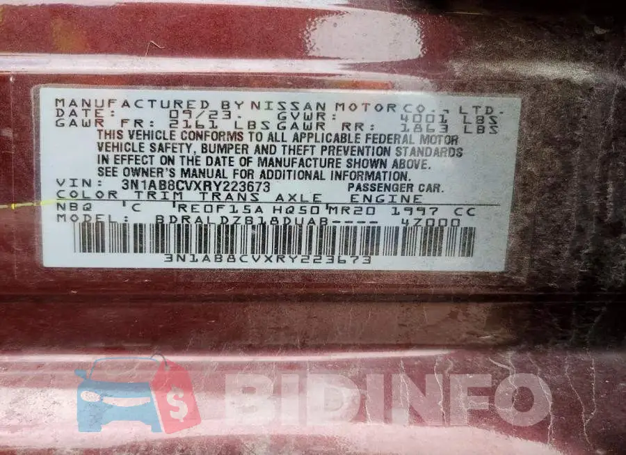 3N1AB8CVXRY223673 Photo# 12
