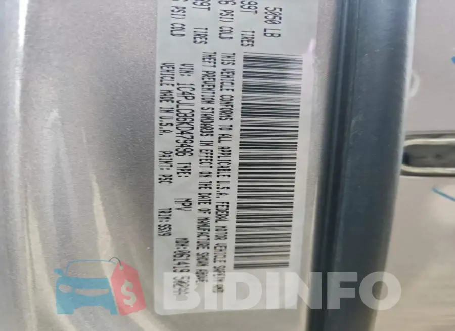 1C4PJLCB6KD479496 Photo# 13