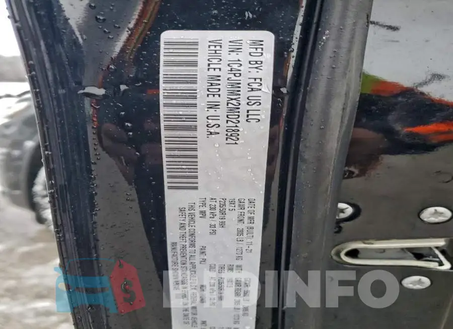 1C4PJMMX2MD218921 Photo# 13