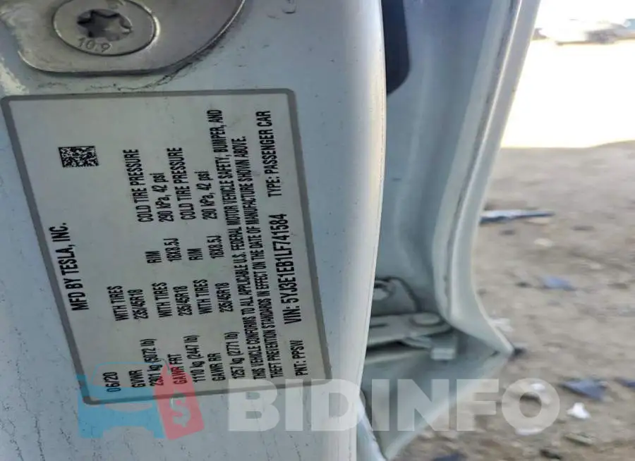 5YJ3E1EB1LF741584 Photo# 12