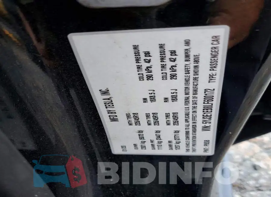 5YJ3E1EB8LF600172 Photo# 12