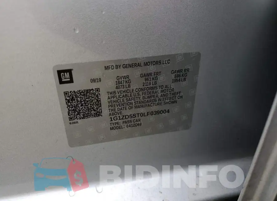 1G1ZD5ST0LF039004 Photo# 13