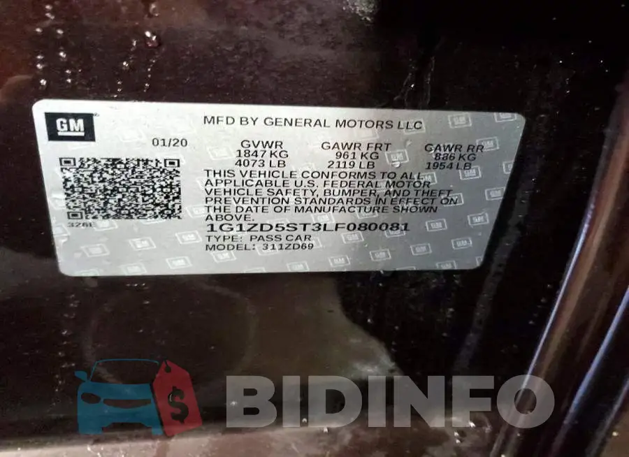1G1ZD5ST3LF080081 Photo# 12