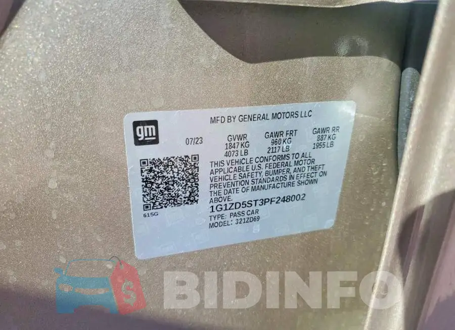 1G1ZD5ST3PF248002 Photo# 12