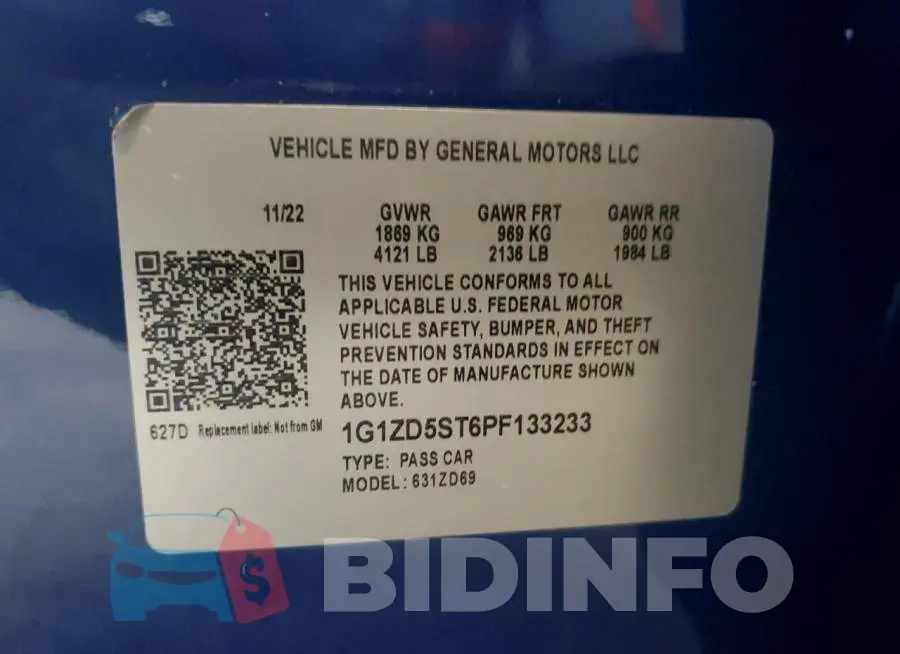 1G1ZD5ST6PF133233 Photo# 12