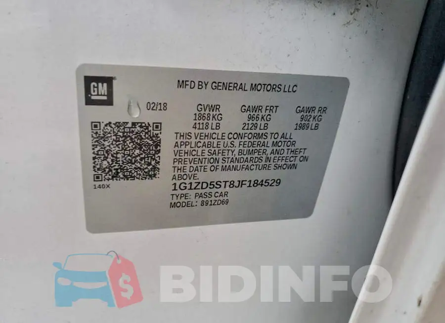 1G1ZD5ST8JF184529 Photo# 12