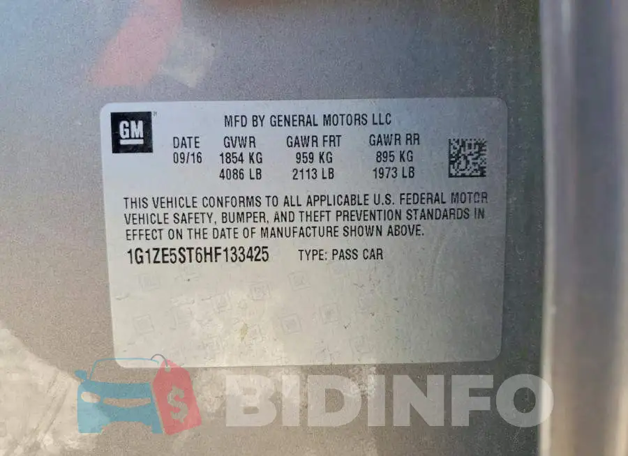 1G1ZE5ST6HF133425 Photo# 12