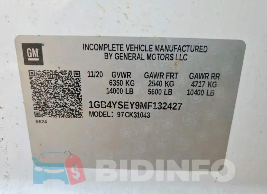 1GB4YSEY9MF132427 Photo# 12