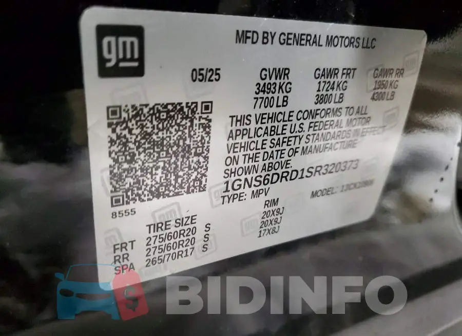 1GNS6DRD1SR320373 Photo# 13