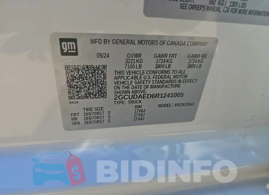 2GCUDAED6R1241005 Photo# 10