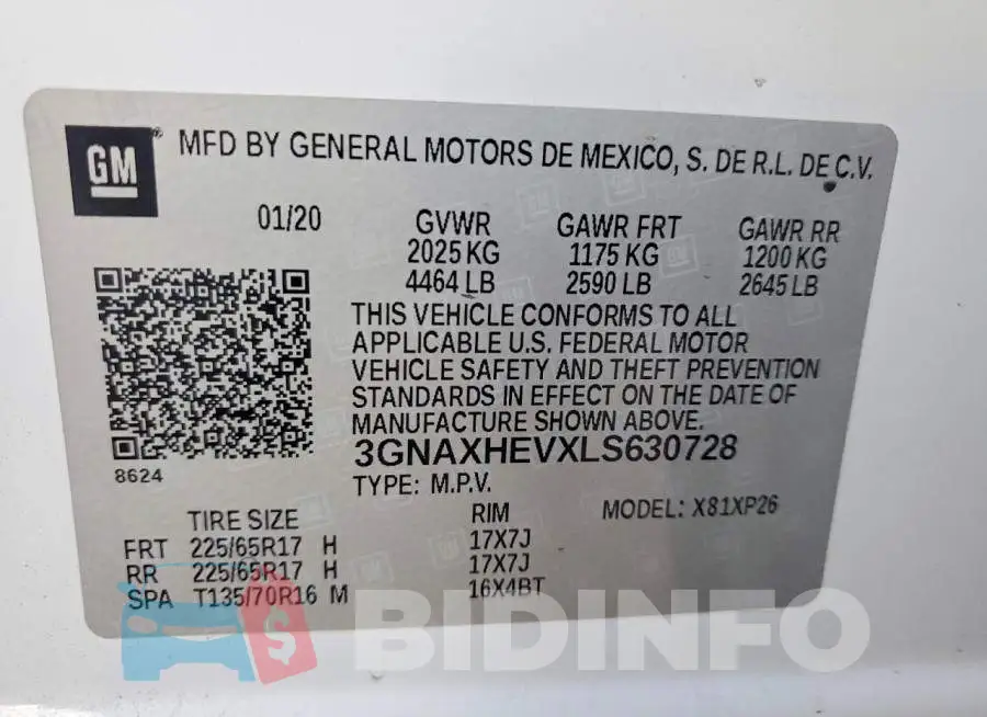 3GNAXHEVXLS630728 Photo# 12