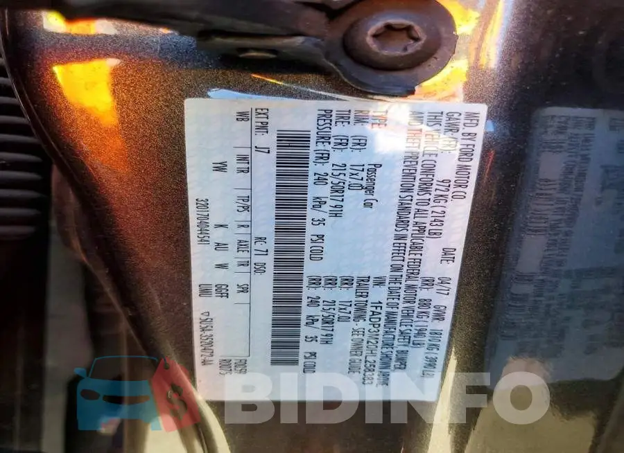 1FADP3M20HL258383 Photo# 12