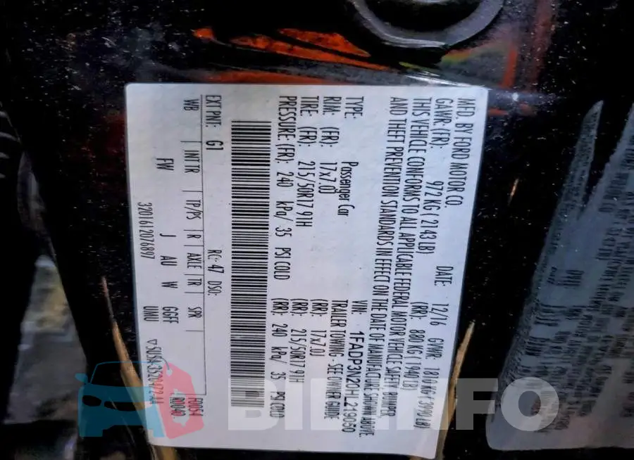 1FADP3N20HL219050 Photo# 12