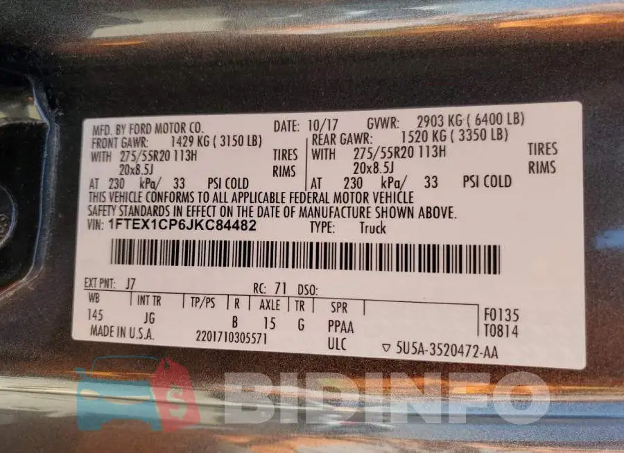 1FTEX1CP6JKC84482 Photo# 13