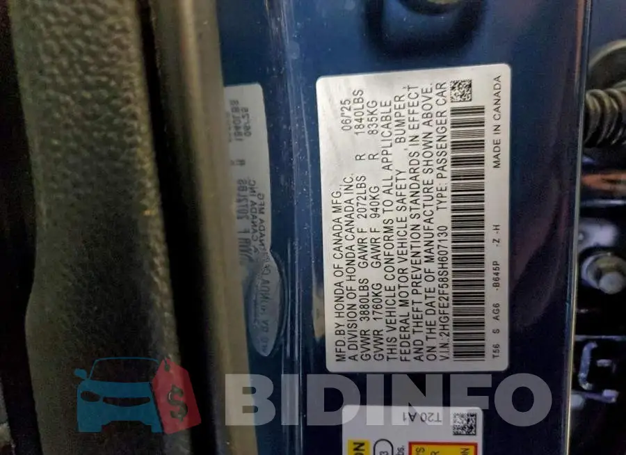 2HGFE2F58SH607130 Photo# 12